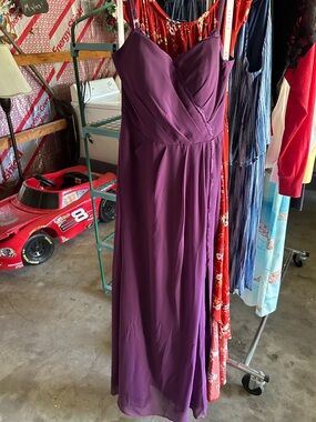 Azazie Plum Spaghetti-Strap Maxi Dress